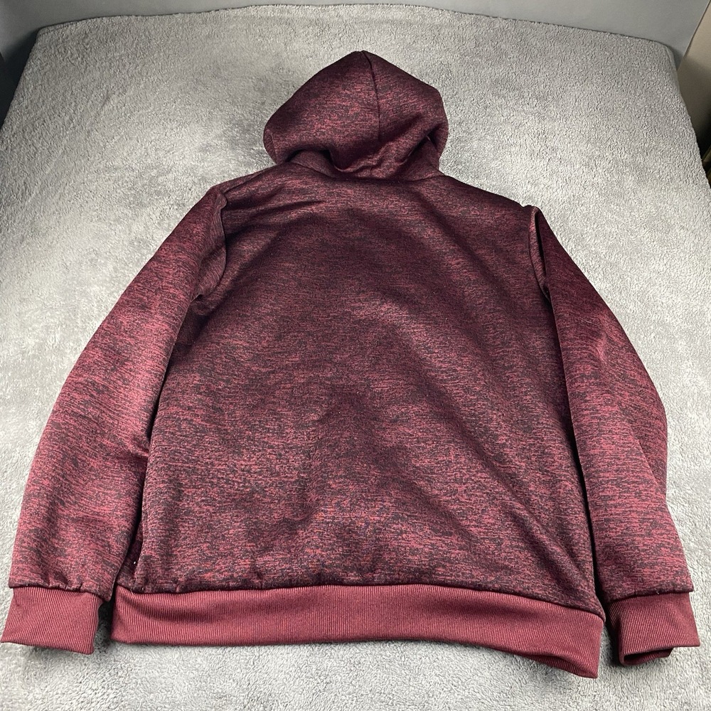 Range Fleece Full Zip Hoodie Sweatshirt Mens Large Red Black Pattern - Picture 12 of 16